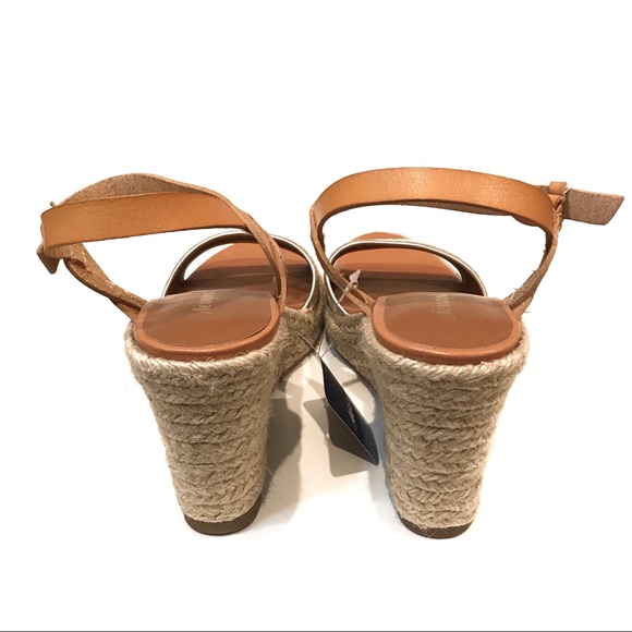 NWT Aeropostale Brown Espadrille Wedge Sandals 7.5 - Picture 3 of 5